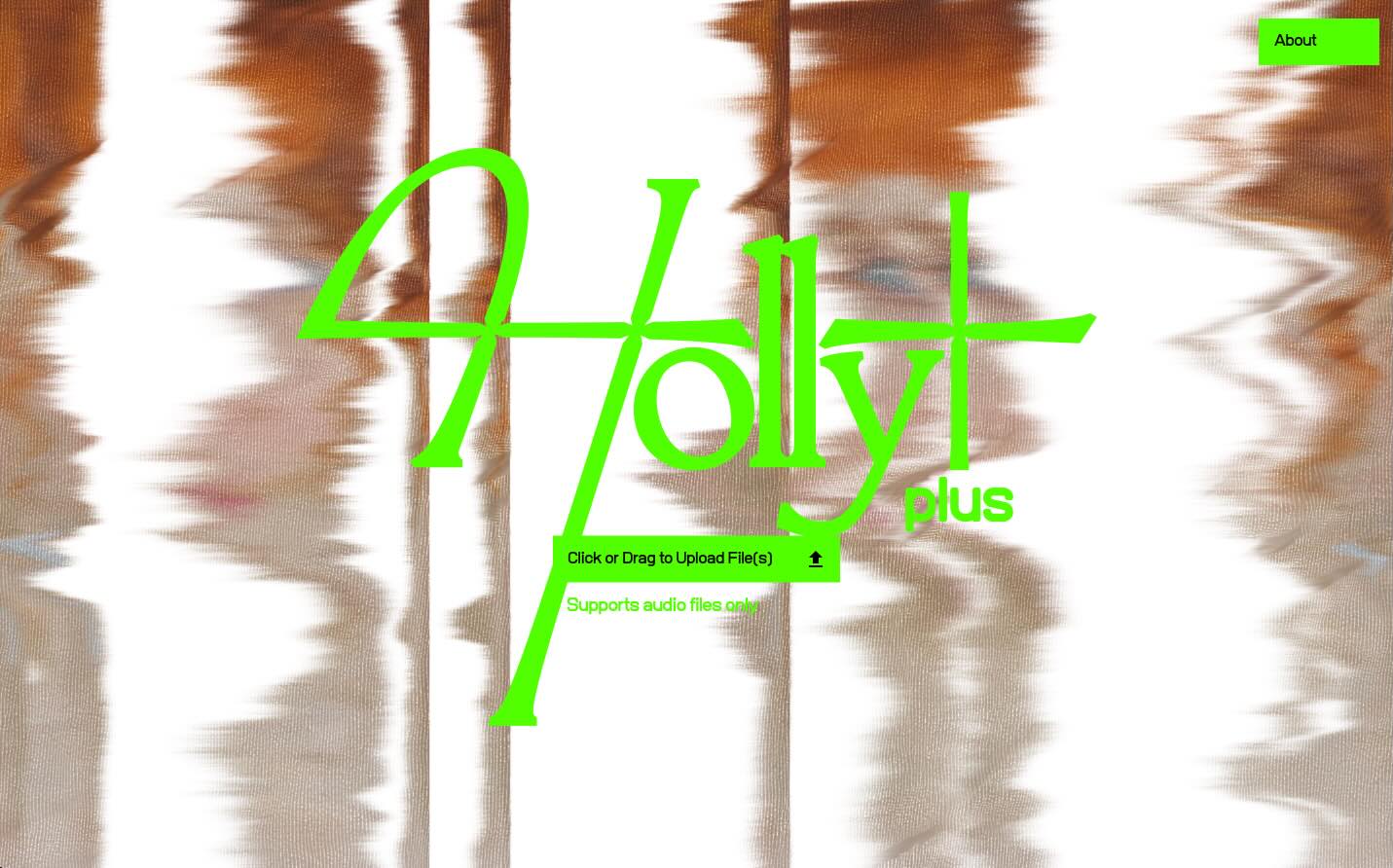 Holly+ screenshot from her website as of now, 5th of September, 2026